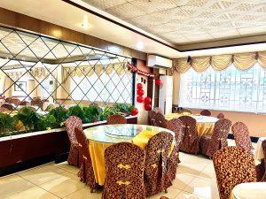 Main dining area at Hong Kong International Restaurant in Ocho Rios, Jamaica.