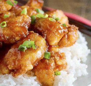 Sweet and sour chicken at Mainland China in Ocho Rios, Jamaica.