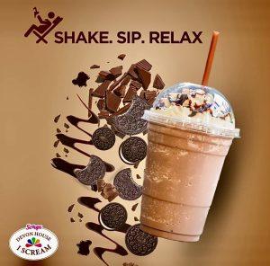 Devon House chocolate cookie ice cream shake in Ocho Rios Jamaica.