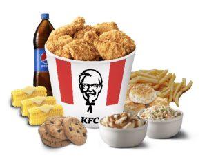 KFC family bucket meal in Jamaica