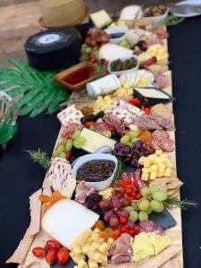Charcuterie board with artisan cheeses and cured meats at Uncorked Restaurant & Wine Bar in Ocho Rios, Jamaica.